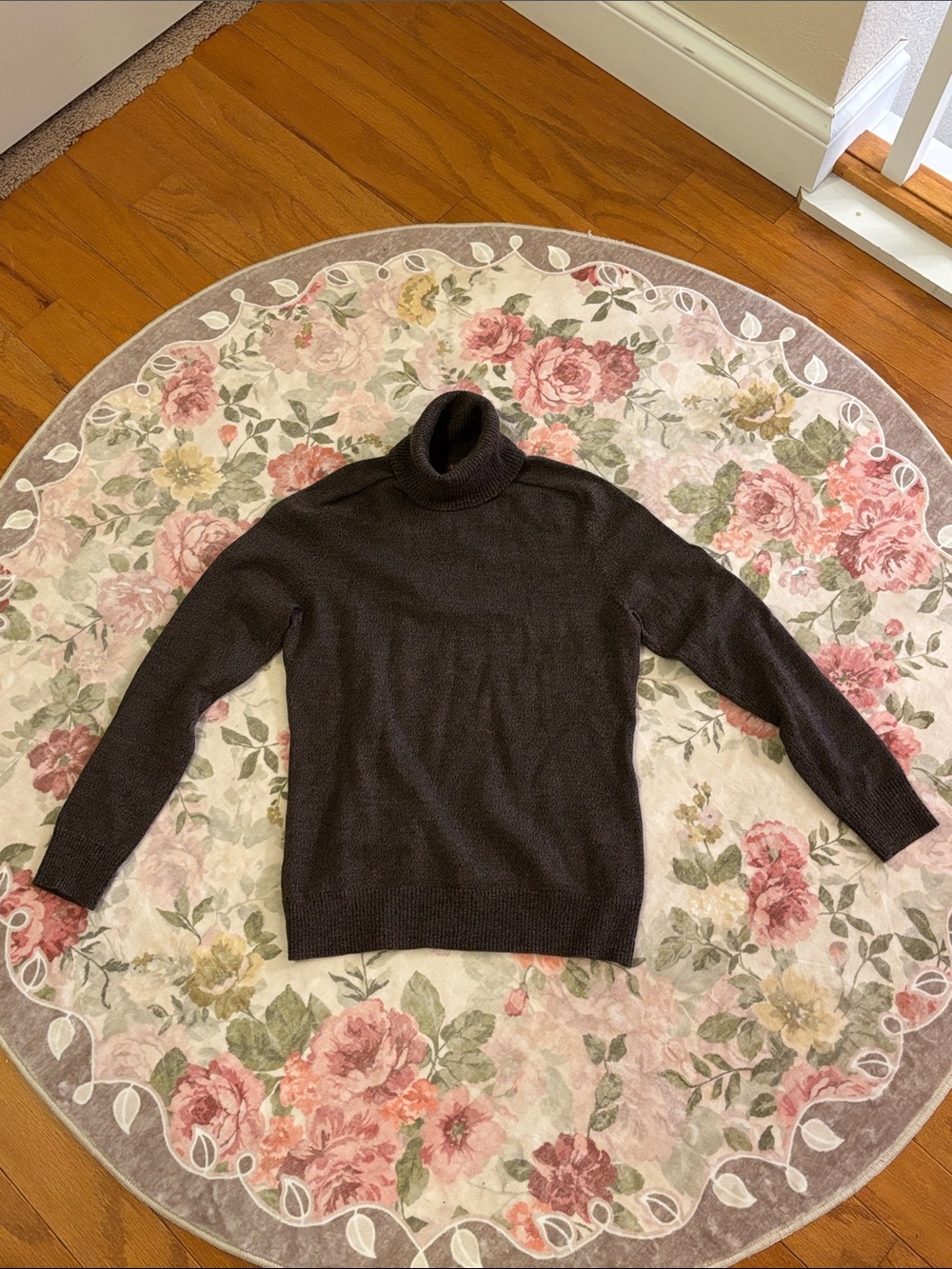 Victor Alfaro 100% Wool Chocolate Brown Turtleneck Sweater